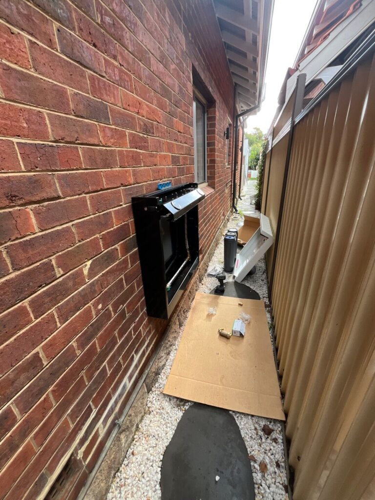 Filterwall F6 enclosure being fitted in a Subiaco side passage